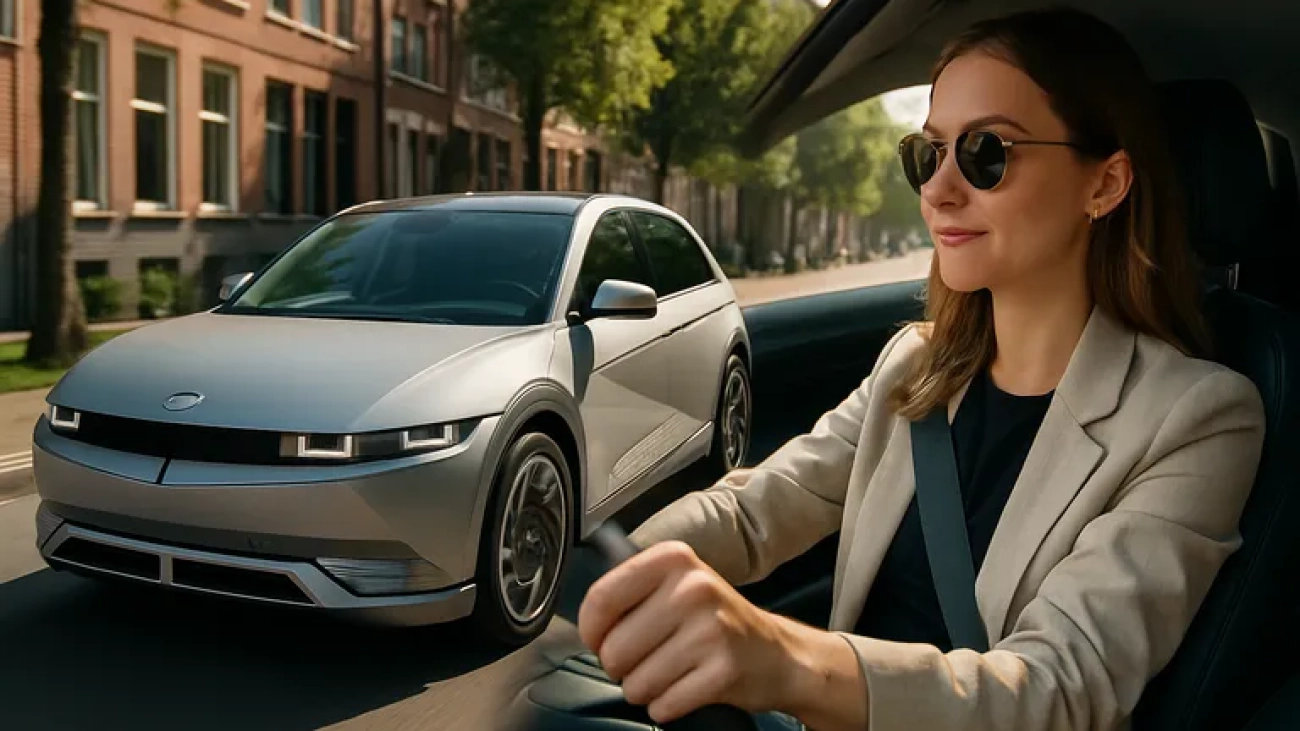 Rij zorgeloos en stijlvol elektrisch in de Hyundai ioniq met flexibele private lease