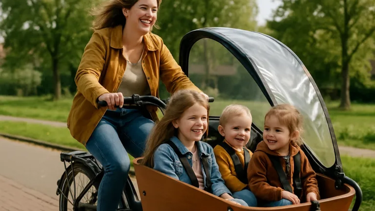 Veilig en ontspannen op pad met de bakfiets: ruimte voor al je kinderen