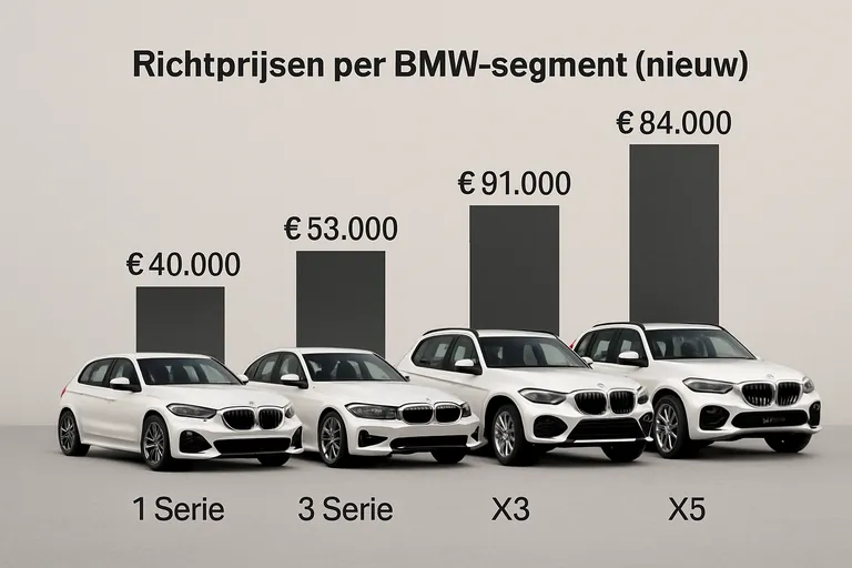 Richtprijzen per BMW-segment (nieuw)